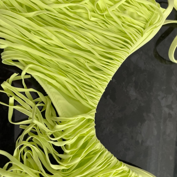 L*Space Audrey Fringe Top/Lime/Size L - Picture 2 of 3